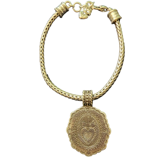 BRIGHTON Retired Silver Flower Victorian Bracelet - Picture 3 of 5